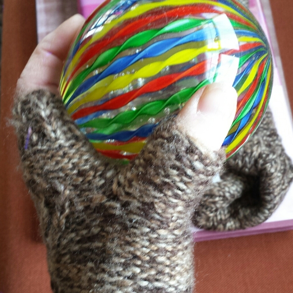 Merona Accessories - 2/$10 MERONA fingerless knit brown mittens EUC♡●♡